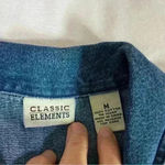 Classic Elements Denim Shirt Shacket Christmas Embroidered Size Medium Holiday Photo 4