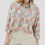 BDG Urban Outfitters Plaid Cropped Oversized Shirt - M Photo 0