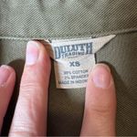 Duluth Trading Co Green Denim Shirt Dress Womens XS Casual Gorpcore Coverall Photo 7