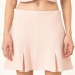 C&A Duda Beat Pink Tweed Pleated Mini Skirt Size Small Preppy Rosa Boucle Photo 0