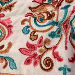 Umgee  USA Embroidered Tunic Top Women's M/L White Boho Floral Photo 1