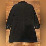 Tommy Hilfiger Women’s Long Black Wool Coat Button Cuff Decorative Waist Sz 12 Photo 1
