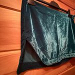 Free People  Velvet Mini Skirt. Deep Teal. US 8/ UK 12 Photo 2