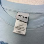 Disney  Stitch Crochet Flower Detail Womens Blue‎ T-shirt Size M Photo 9
