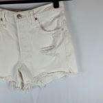 We The Free  White Distressed Denim Shorts Raw Hem Casual High‎ Rise Size 27 Photo 8