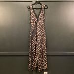 Self Portrait A line Sleeveless Floral twist front ruffle midi maxi Dress size 2 Black Photo 2