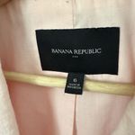 Banana Republic  Linen Blend Blazer Womens 6 Pink Shrunken Jacket Office Classic Photo 2