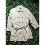 J Crew Light Tan Belted Trench Coat Size 20 Photo 3