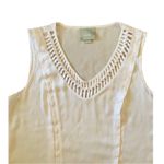 Anthropologie  Maeve White Braided V-Neck Top Women’s Size Large Photo 5