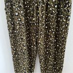 MELLODAY Leopard Green Black Cream Jogger Pants Elastic Waist XL Photo 3