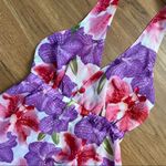 Wynn Silk Floral Hibiscus Sheer Lingerie Halter Dress Size M Photo 5