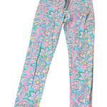 Lilly Pulitzer Worth Skinny Mini Pants Floral Paisley Print Pink Size 2 Photo 0