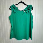 Zenana Outfitters green ruffled sleeve V-neck sleeveless blouse size XL N3 Photo 1