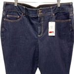 Lands' End  Womens Denim Double Button Straight Jeans‎ Blue Size 20W NWT Photo 1