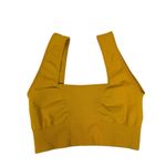 NEW Free People Movement Good Karma Square Neck Sports Bra Crop Top Mustard M/L Yellow Size M Photo 4