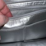 Nine West Ava Faux Leather Tote Bag Purse Floral Laser Cut Design Yellow Silver Photo 11