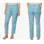 Lilly Pulitzer Taron Pull On 100% Linen Pants Surf Blue Soleil It On Me Size XL Photo 1