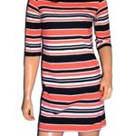 Trina Turk  STRIPED BOATNECK PULLOVER COTTON DRESS S Photo 0