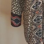 Tolani brown,white, blue & pink 100% silk tunic Photo 1