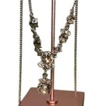 Givenchy  Silver-Tone Multi Crystal Pendant Adjustable Y-Neck Necklace Women Photo 0