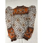 House of Harlow  1960 top blouse 100% cotton Small  long slv washable Photo 6