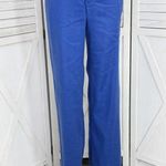 Anthropologie Level 99  Linen Blend Flare Leg Chino Pants Blue Size 26 Trouser Photo 0