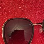 Nanette Lepore Oversized Geometric Sunglasses Black Gold Metal Frame Photo 5