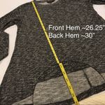 Grey Knit Marled Hacci Sidetail 3/4 Sleeve Size XXL Photo 4