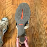 Rockport Taupe Suede Laser Cut Peep Toe Leather Ankle Bootie Heels Size 8 Tan Photo 5