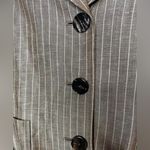 Lafayette 148  New York Wool Linen Blend Pinstripe Blazer Size 12 Photo 2