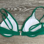 SheIn Swimwear Sz M Green Bikini Top Floral Textured. So Cute! Photo 4
