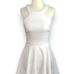ASOS Halter Neck Skater Dress in White Photo 2