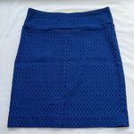 Margaret M petites jacquard diamond pencil straight skirt royal blue size small Photo 1