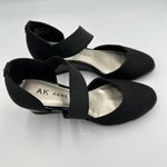Anne Klein  Womens Black Fabric Wedge Heels Elastic Straps Comfort Shoes Size 6M Photo 1