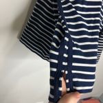 Evereve  MIA striped hoodie navy blue white womens size medium nautical casual Photo 3