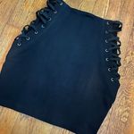 Miss Lola Black Denim Skirt Photo 0
