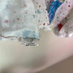 Vilagallo 100% Linen Tropical Cocktail Print 3/4 Sleeve Blouse EU 42 10 L White Size L Photo 5