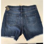 a.n.a  Denim Raw Hem High Rise Midi Short Size 10 Cotton 5 Pocket Blue NWT Photo 3