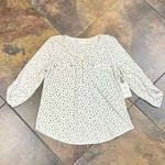 Workshop New! NWT The  Zip v-neck 3/4 Sleeve Blouse Medium Photo 3