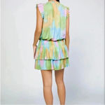 Anthropologie NWT CURRENT AIR ZOEY PLEATED SKIRT MINI DRESS in Cotton Candy Multi S Photo 3