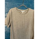 Mittoshop NWT Gray Ribbed Knit Short Sleeve Henley Bodysuit Top Women's XL Photo 2