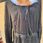 l*space L* Black Flowy Off Shoulder Cover Up Dress Size L Photo 4