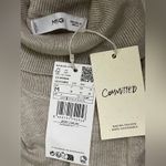 Mango NWT Committed Beige Turtleneck Short Sleeve Sweater Top Women's Medium Photo 1