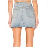 GRLFRND  Eva A-Frame Gusset Denim Skirt in Pacific- Size 28 Photo 1