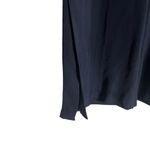 ZARA Basic Solid Navy Blue Wide Leg Cropped Pants Size XS Photo 3