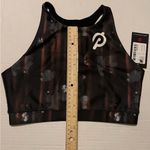 PELOTON Show Up Floral High Neck Sports Bra Size Small NWT Black Photo 8
