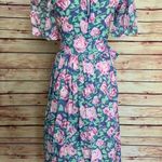 Laura Ashley Vintage Floral Puff Sleeve Cottagecore Maxi Tea Dress, 8 Photo 5