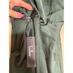 Lulus NWT  Classic Elegance Green Satin Sleeveless Mock Neck Maxi Dress Size M Photo 5