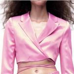 ZARA  cropped blazer. Waist tie details. Size XS. EUC Photo 0