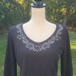 Debbie Morgan Jewel Neckline Sweater Size M Photo 1